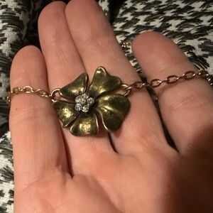 Copper flower with rhinestones BUNDLE! 3 for $15 or 4 for $20
